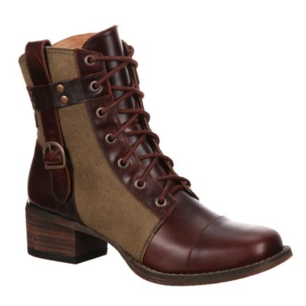 Durango dark brown combat boot